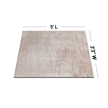 Tapis contemporain à rayures vieillies lavable en machine