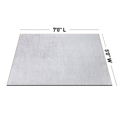 Tapis contemporain à rayures vieillies lavable en machine