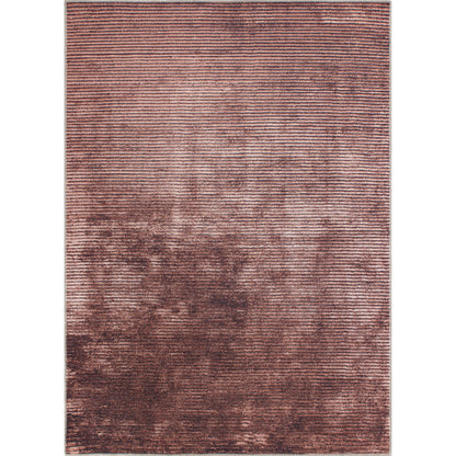 Tapis contemporain à rayures vieillies lavable en machine