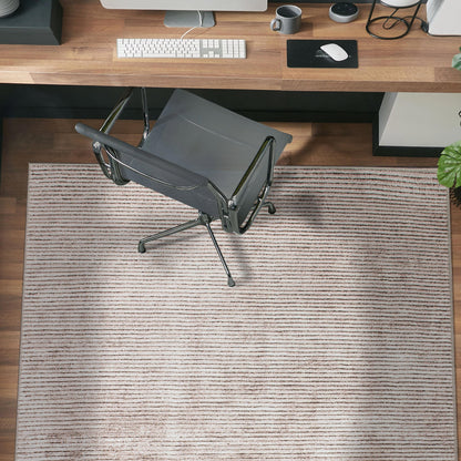 Tapis contemporain à rayures vieillies lavable en machine