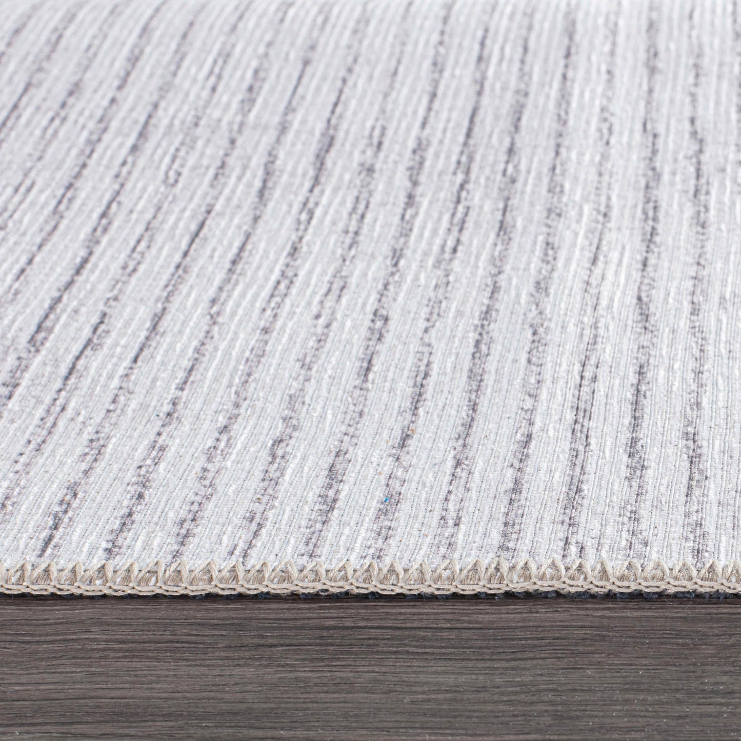 Tapis contemporain à rayures vieillies lavable en machine