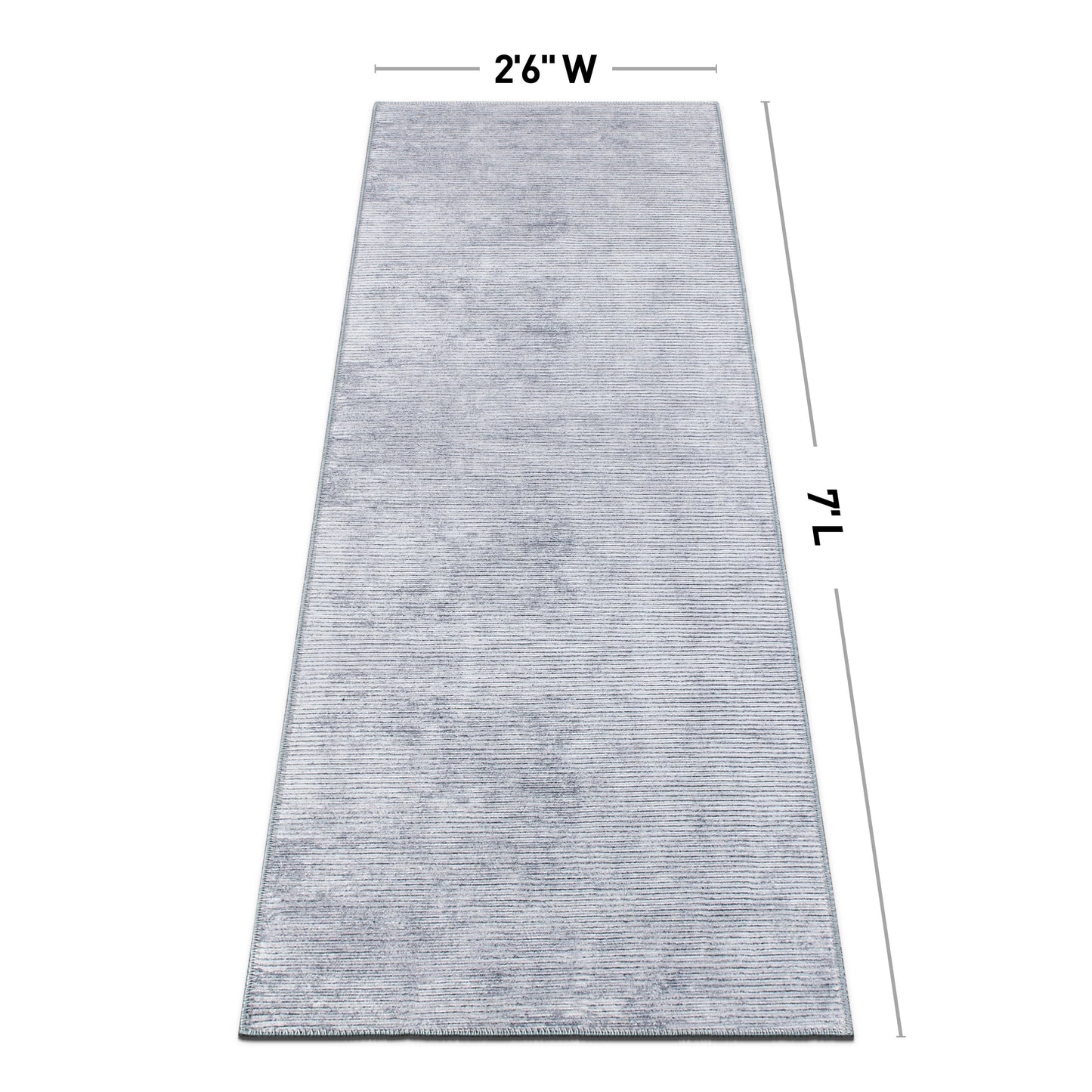 Tapis contemporain à rayures vieillies lavable en machine