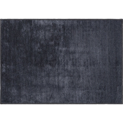 Tapis contemporain à rayures vieillies lavable en machine