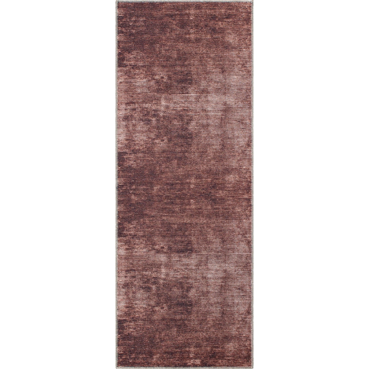 Tapis contemporain à rayures vieillies lavable en machine