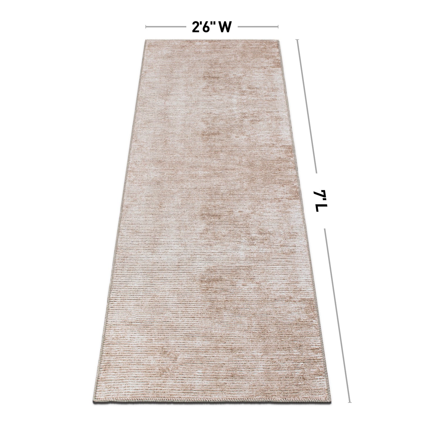 Tapis contemporain à rayures vieillies lavable en machine