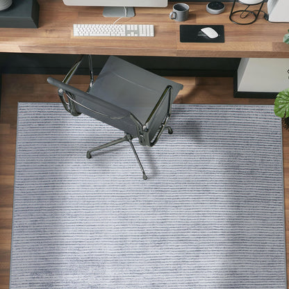 Tapis contemporain à rayures vieillies lavable en machine