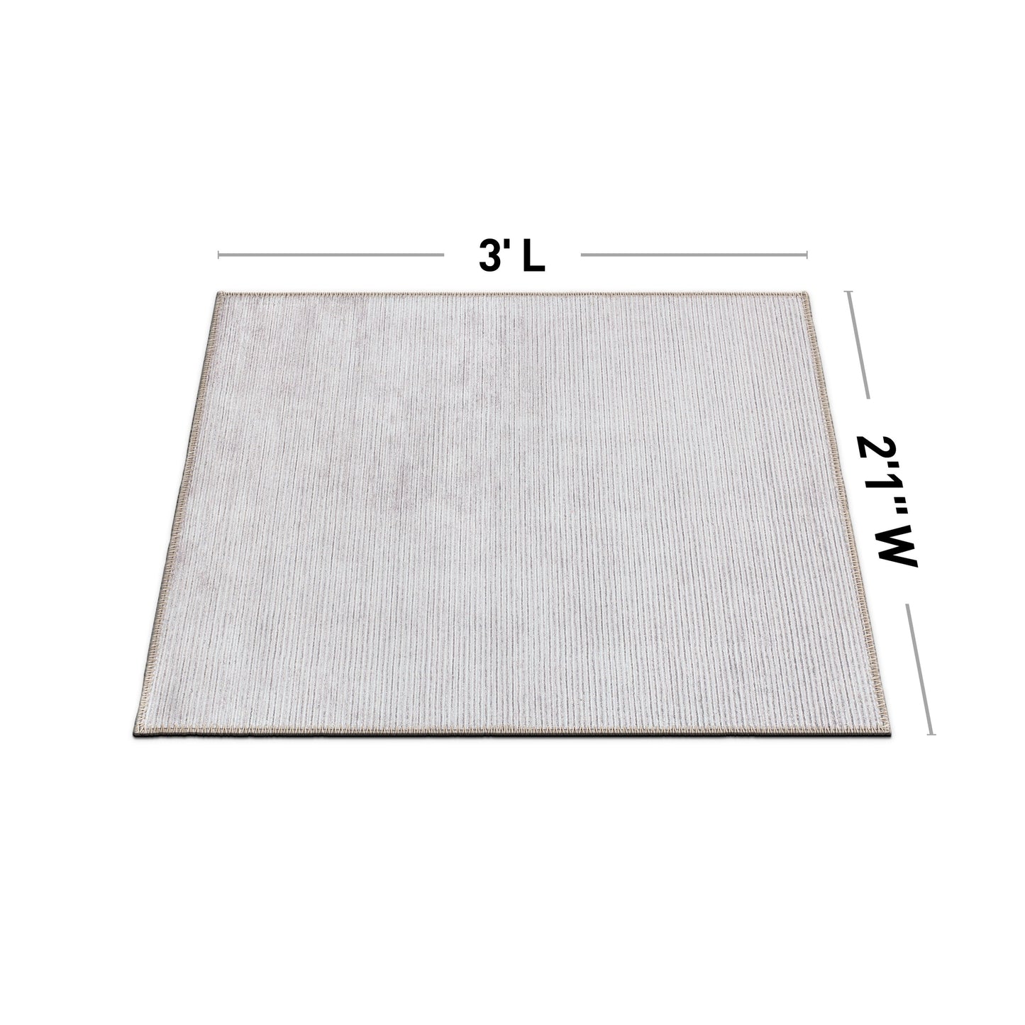 Tapis contemporain à rayures vieillies lavable en machine
