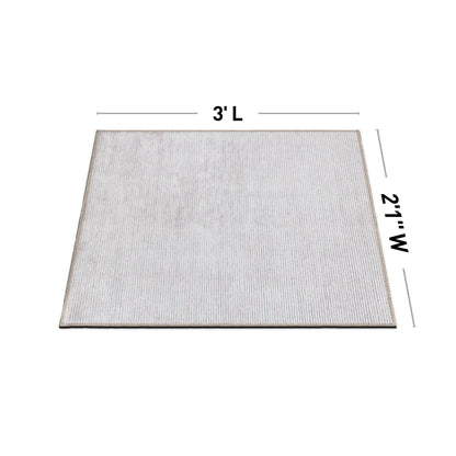Tapis contemporain à rayures vieillies lavable en machine