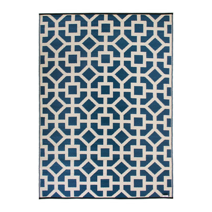Tapis d'extérieur réversibles en plastique à motifs géométriques contemporains
