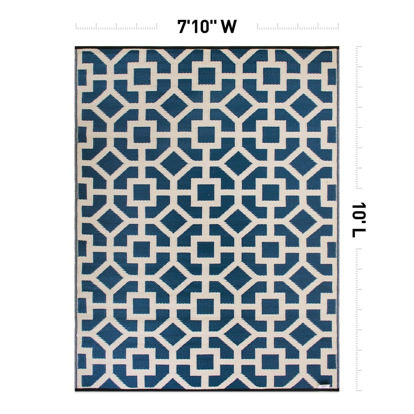 Tapis d'extérieur réversibles en plastique à motifs géométriques contemporains
