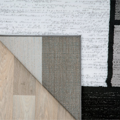 Tapis contemporain moderne à blocs de couleurs en boîte de la World Rug Gallery