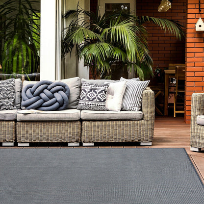 Tapis contemporain solide pour intérieur/extérieur