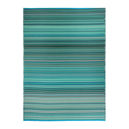 Tapis d'extérieur réversibles en plastique à rayures contemporaines
