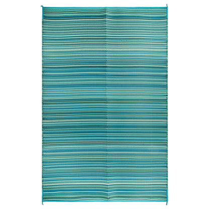 Tapis d'extérieur réversibles en plastique à rayures contemporaines