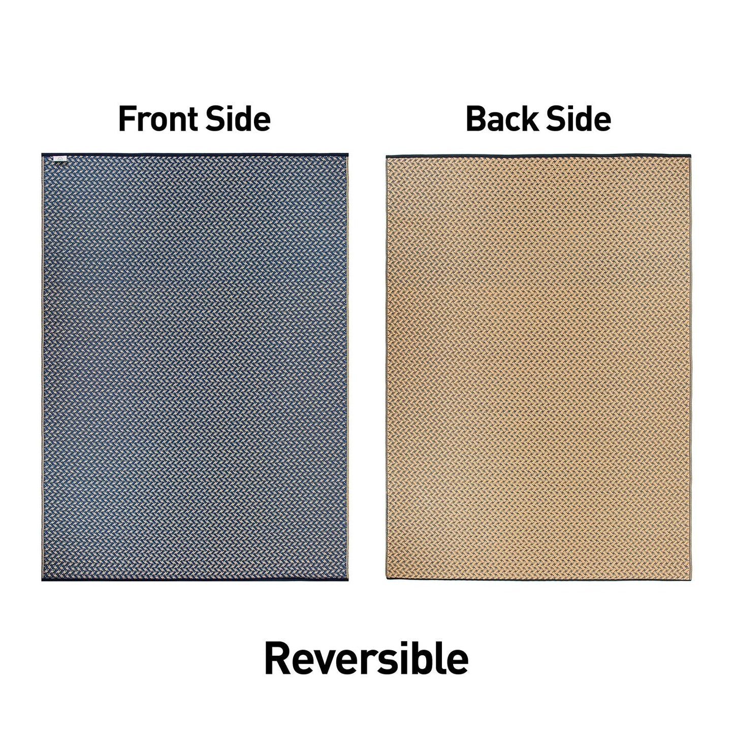 Tapis d'extérieur réversibles en plastique solide et contemporain