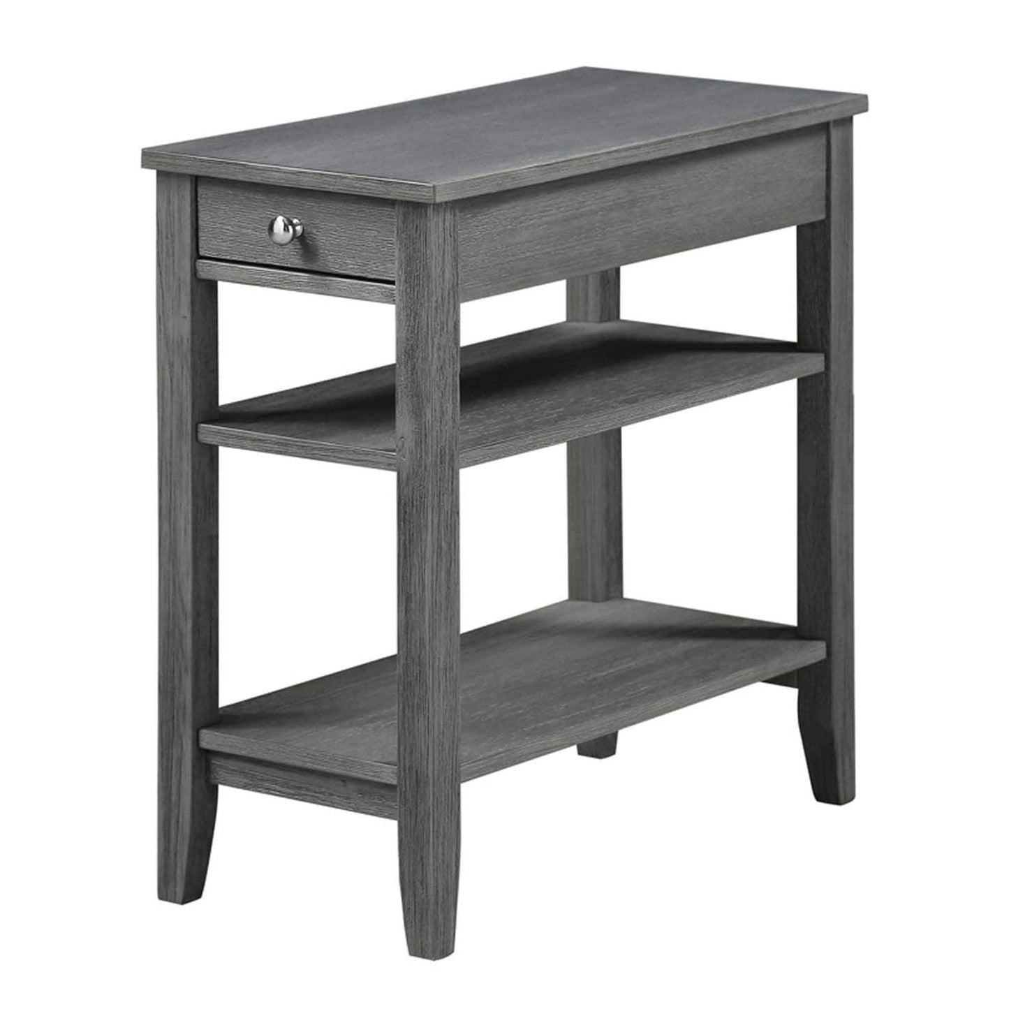 Convenience Concepts American Heritage 1 Drawer Chairside End Table with Shelves