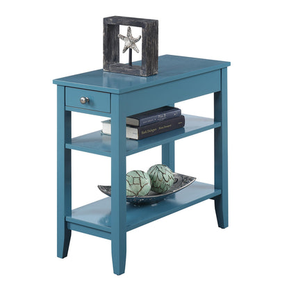 Convenience Concepts American Heritage 1 Drawer Chairside End Table with Shelves