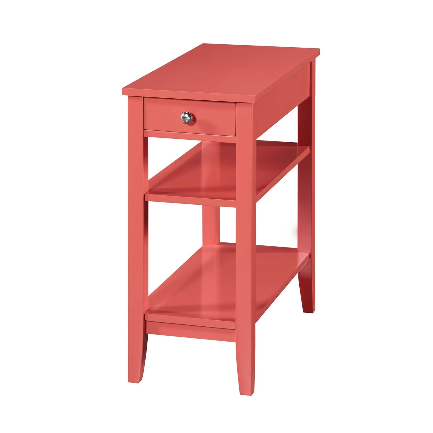 Convenience Concepts American Heritage 1 Drawer Chairside End Table with Shelves