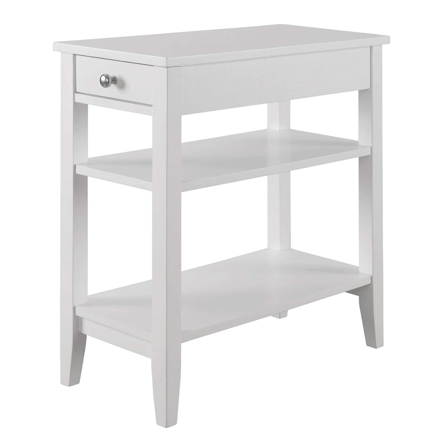 Convenience Concepts American Heritage 1 Drawer Chairside End Table with Shelves