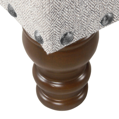 Copper Grove Muscari Upholstered Storage Bench with Nailhead Trim