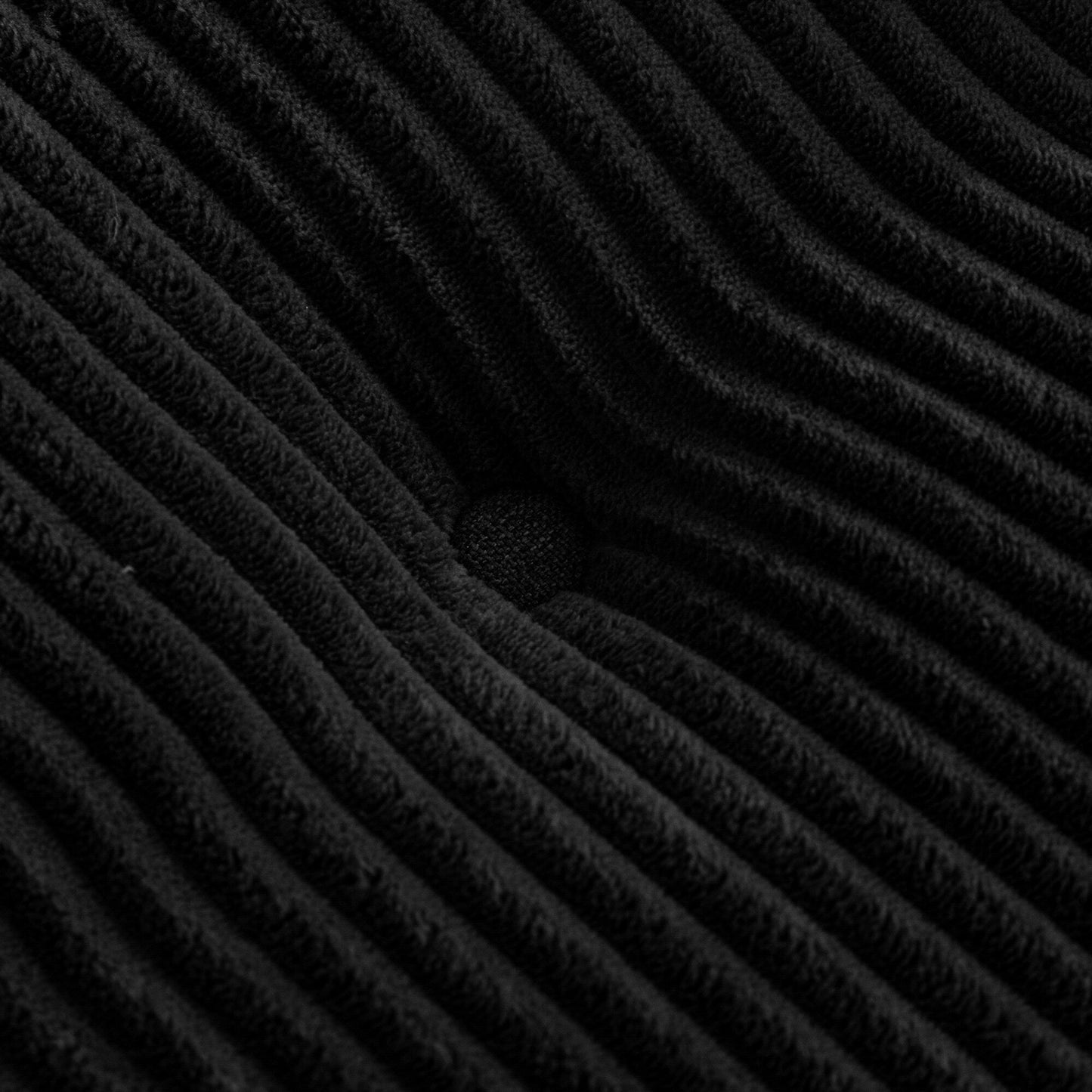 Corduroy Upholstered Memory Foam Sofa With Ottoman Upholstered Bean Bag Couch - 48.4Lx67.7Wx24.4H