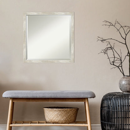Miroir mural biseauté pour salle de bain - Cadre métallique craquelé