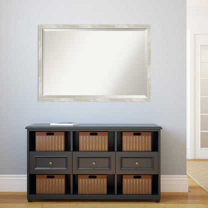 Miroir mural biseauté pour salle de bain - Cadre métallique craquelé