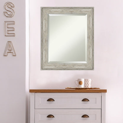 Miroir mural biseauté pour salle de bain - Cadre métallique craquelé