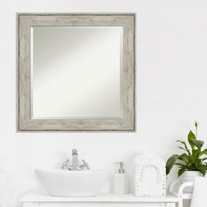 Miroir mural biseauté pour salle de bain - Cadre métallique craquelé