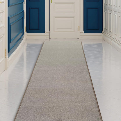 Custom Size Solid Design Beige,Brown,Red Color Non-Slip Rubber Backing- 26 Inch Wide x Your Choice of Length Runner Rug