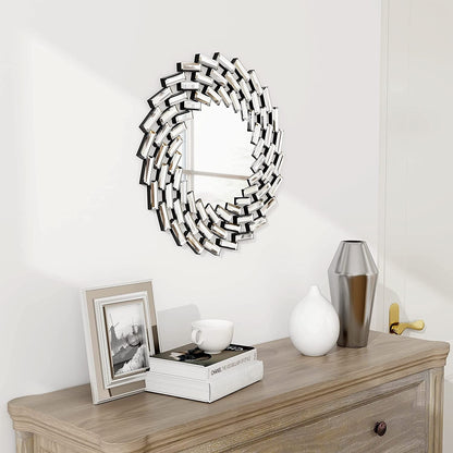 Miroir mural en forme de soleil Miroir d'appoint rond