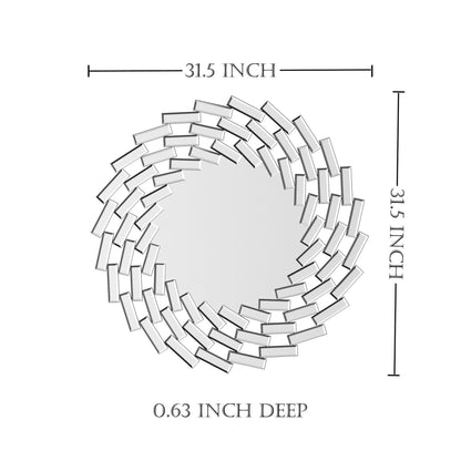 Miroir mural en forme de soleil Miroir d'appoint rond