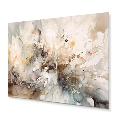 Designart White And Grey Geometric Depths I Modern Geometric Metal Wall Art