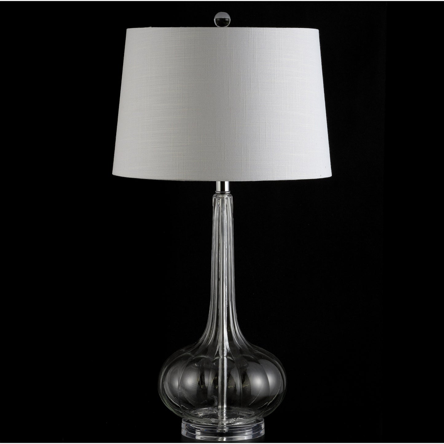 Lampe de table à LED Diamante 28,5 en verre, forme goutte d'eau, rose (lot de 2) par JONATHAN Y