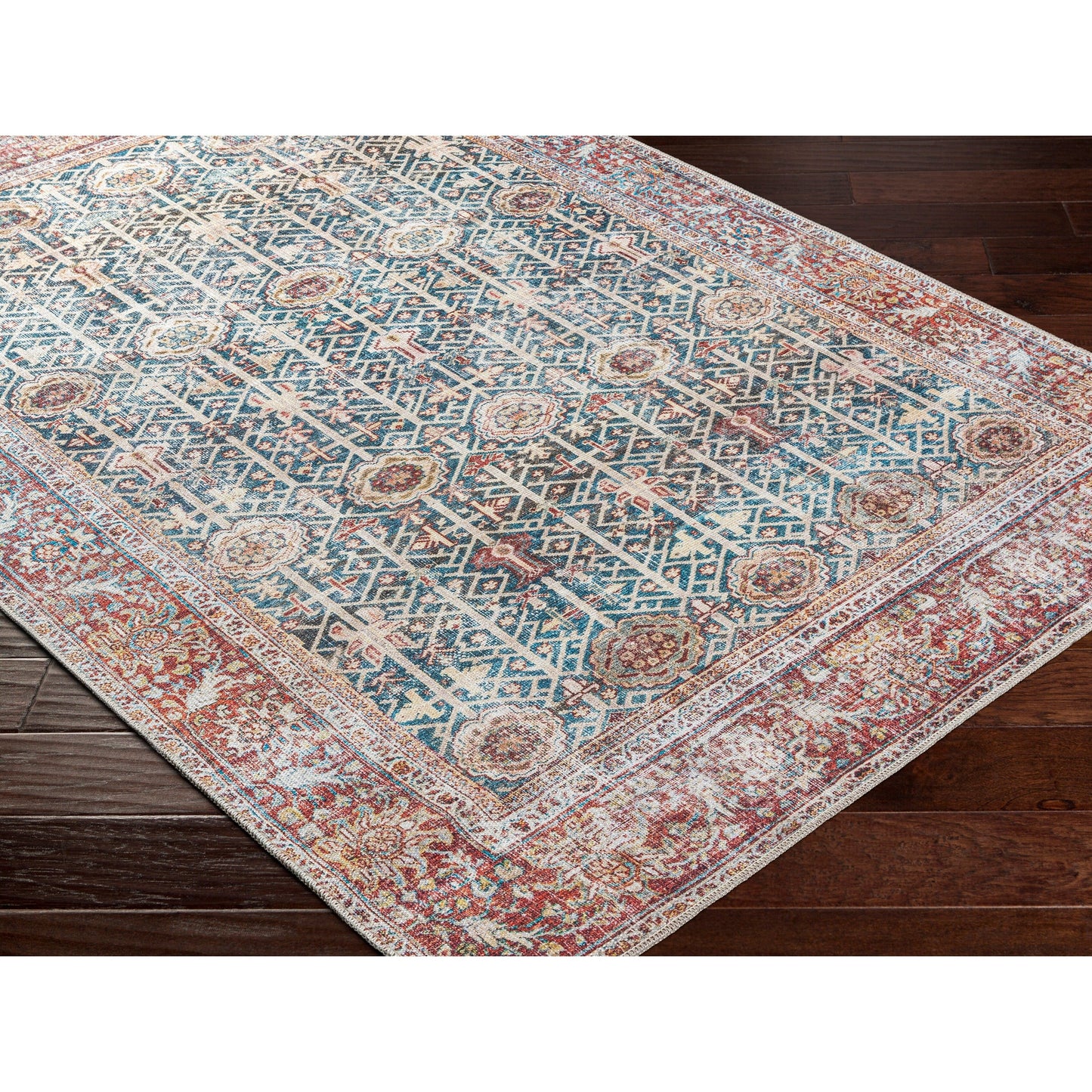 Tapis traditionnel vintage lavable en machine Domitian de Artistic Weavers