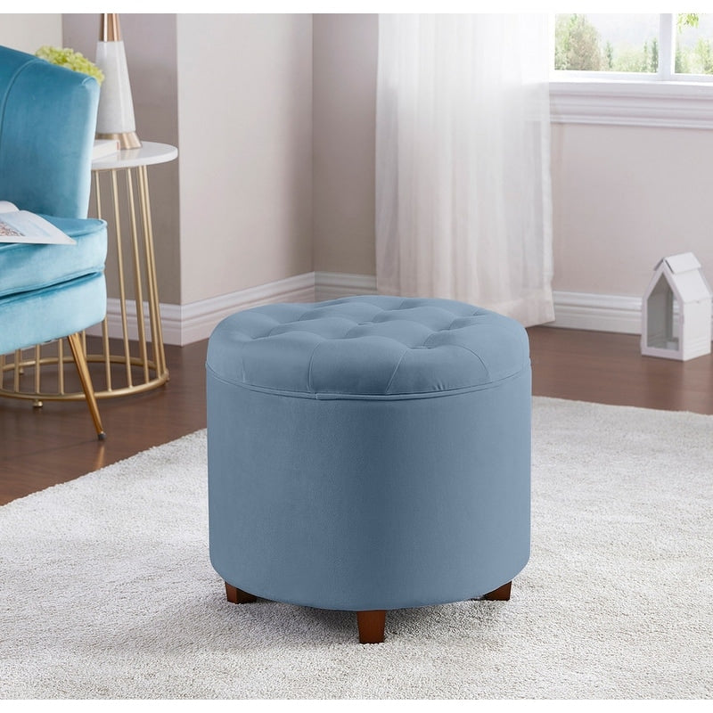 Donovan Tufted Round Storage Ottoman