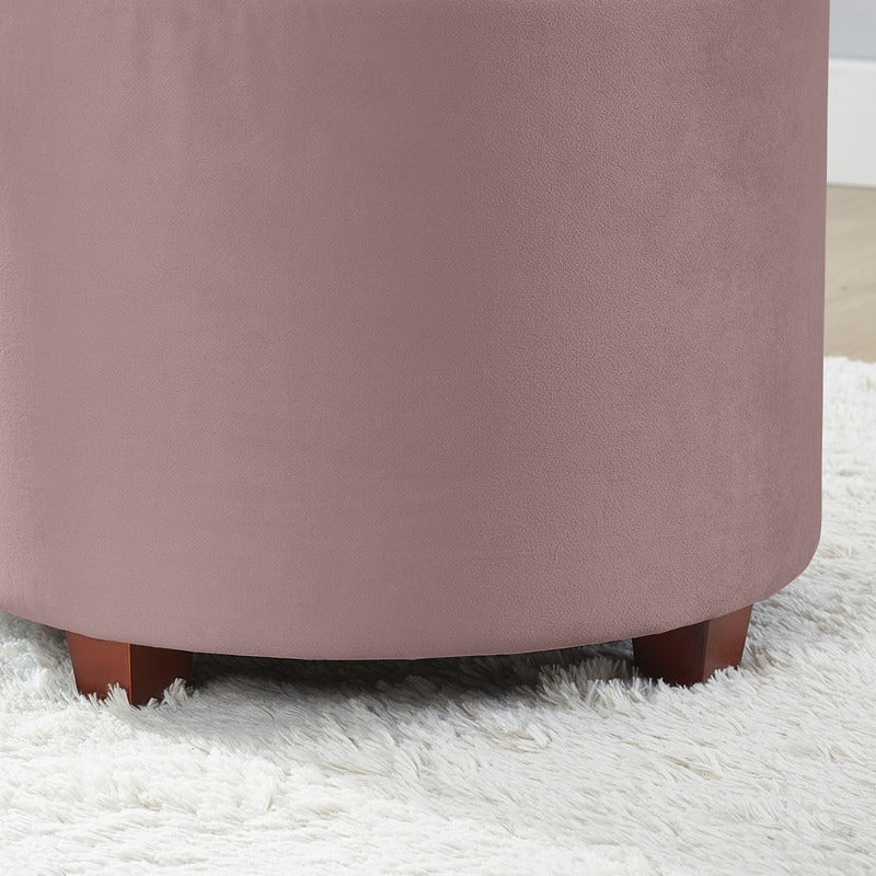 Donovan Tufted Round Storage Ottoman