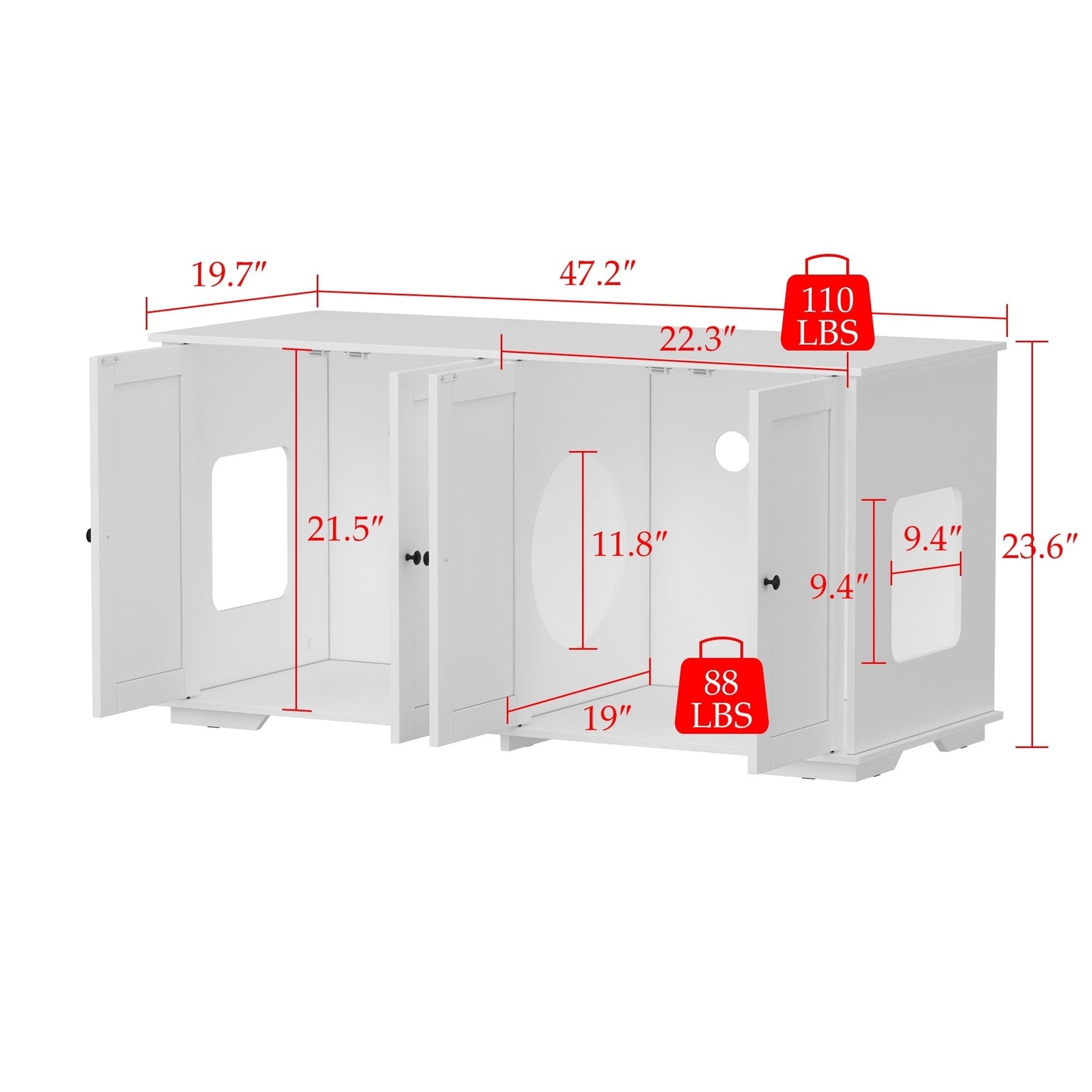 Meubles de dissimulation pour bac à litière pour chat et toilettes privées pour animaux de compagnie