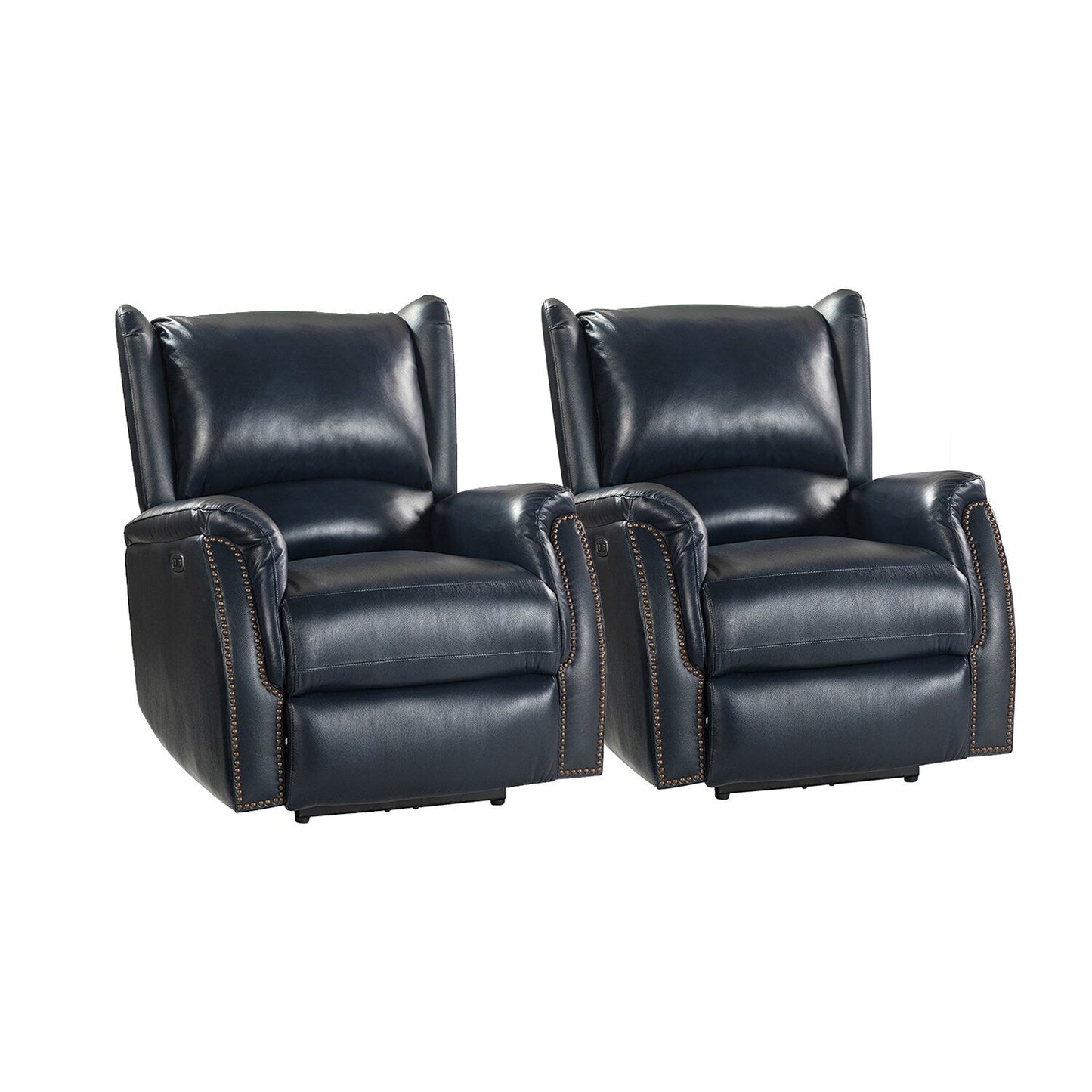 Eduardo Genuine Leather Power Recliner with USB Port Set of 2