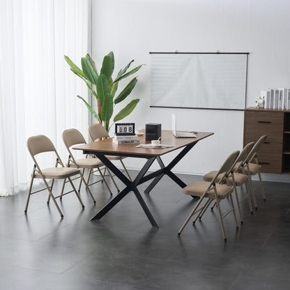 Elegant Foldable Iron & PVC Chairs for Convention & Exhibition White