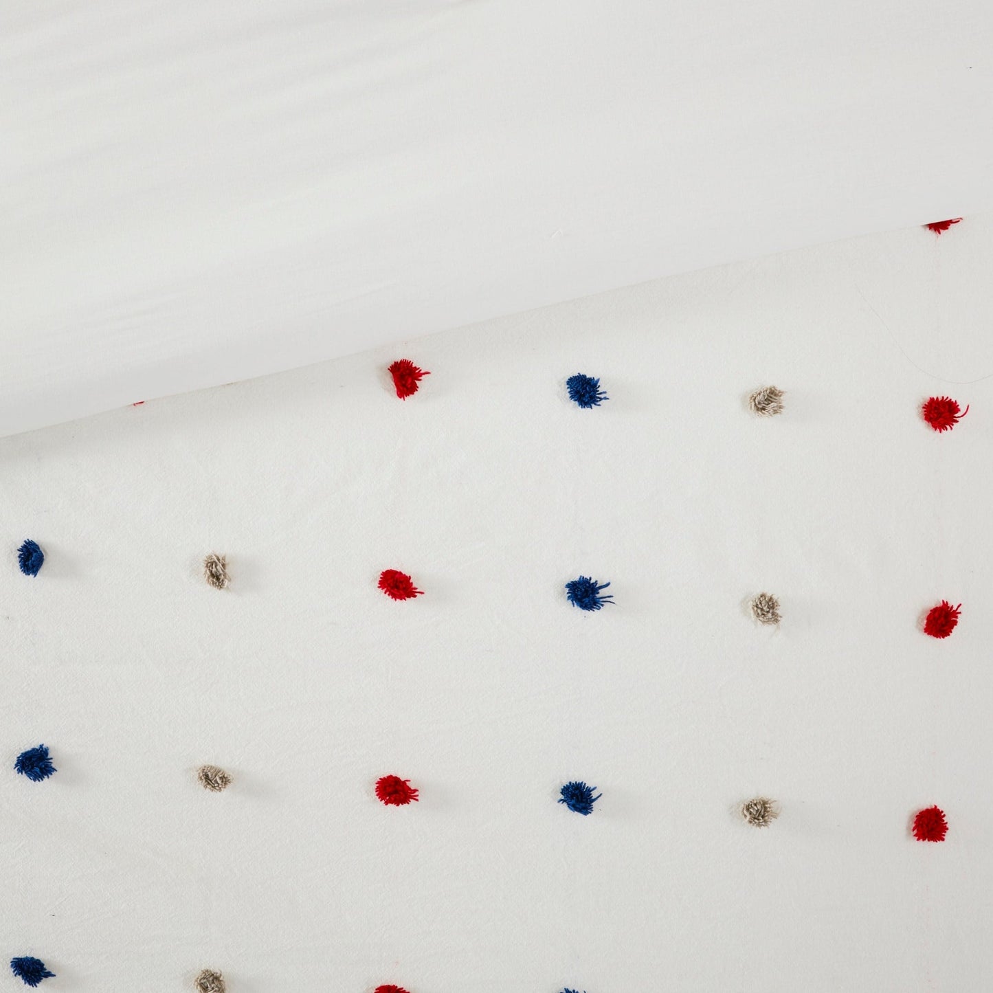 Parure de couette Ensley en coton jacquard à pompons par Intelligent Design Kids