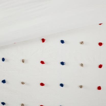 Parure de couette Ensley en coton jacquard à pompons par Intelligent Design Kids