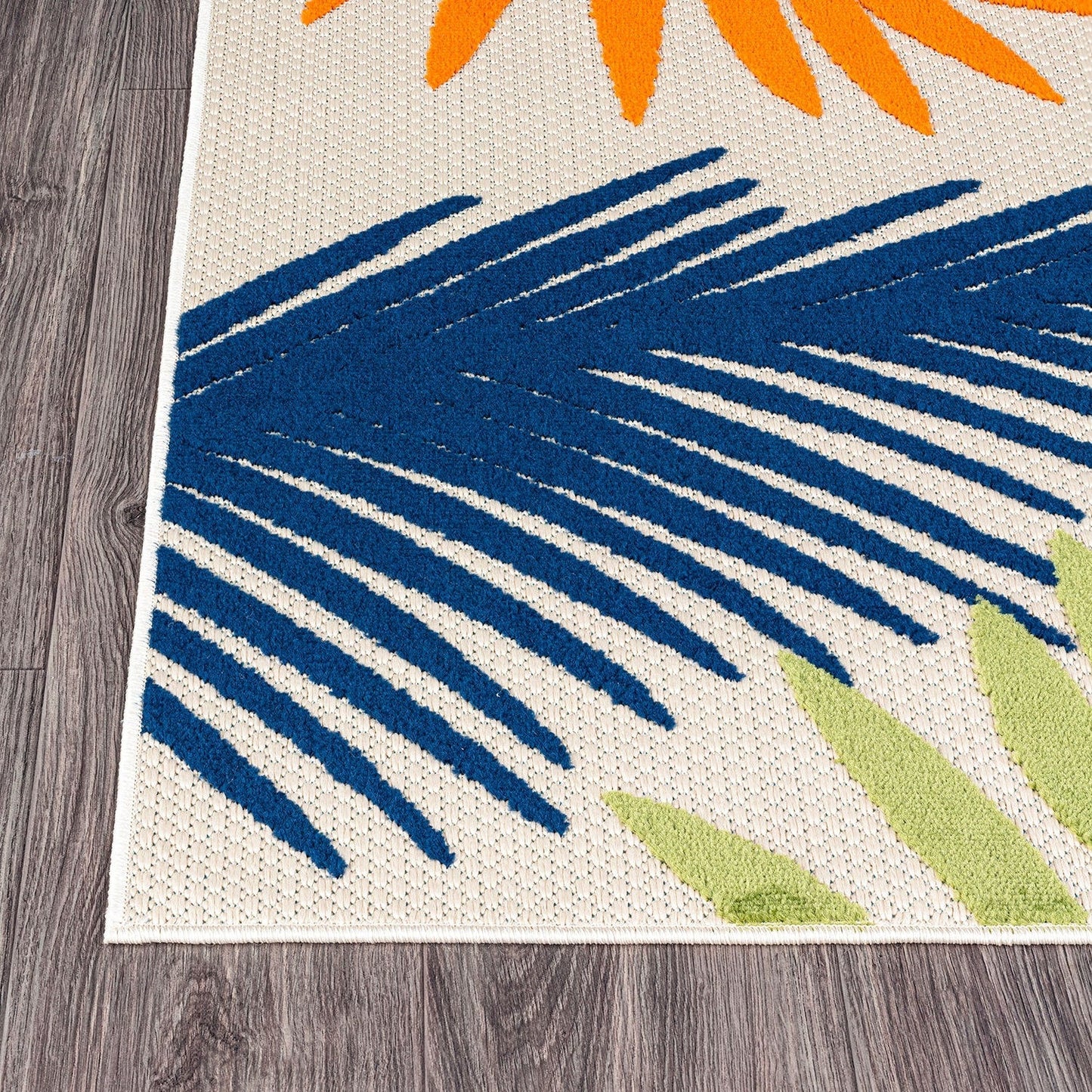 Tapis d'intérieur/extérieur en feuilles de palmier Evora