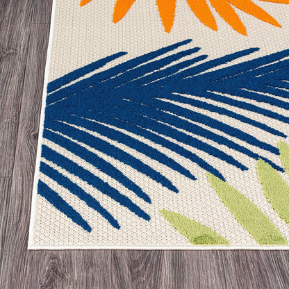 Tapis d'intérieur/extérieur en feuilles de palmier Evora