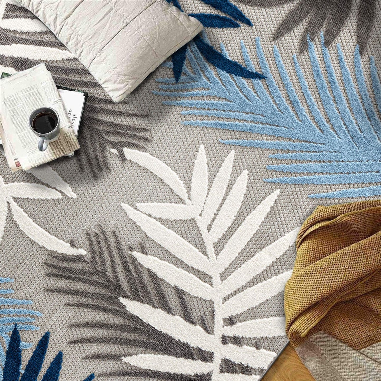 Tapis d'intérieur/extérieur en feuilles de palmier Evora
