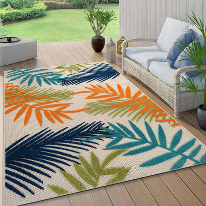 Tapis d'intérieur/extérieur en feuilles de palmier Evora