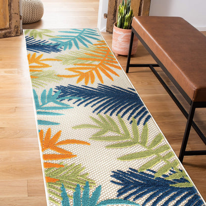Tapis d'intérieur/extérieur en feuilles de palmier Evora