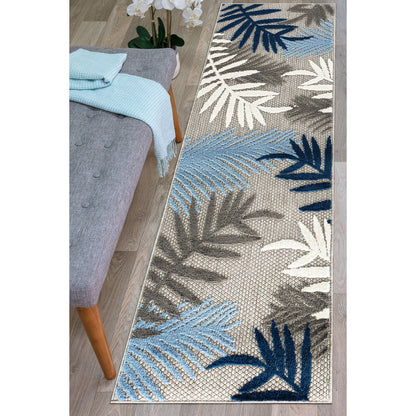 Tapis d'intérieur/extérieur en feuilles de palmier Evora