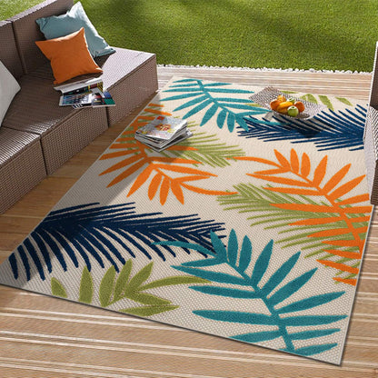 Tapis d'intérieur/extérieur en feuilles de palmier Evora