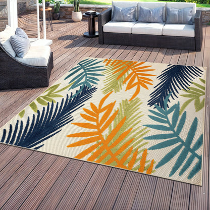 Tapis d'intérieur/extérieur en feuilles de palmier Evora